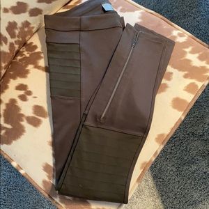 Olive green Athleta moto jeggings - Size 4